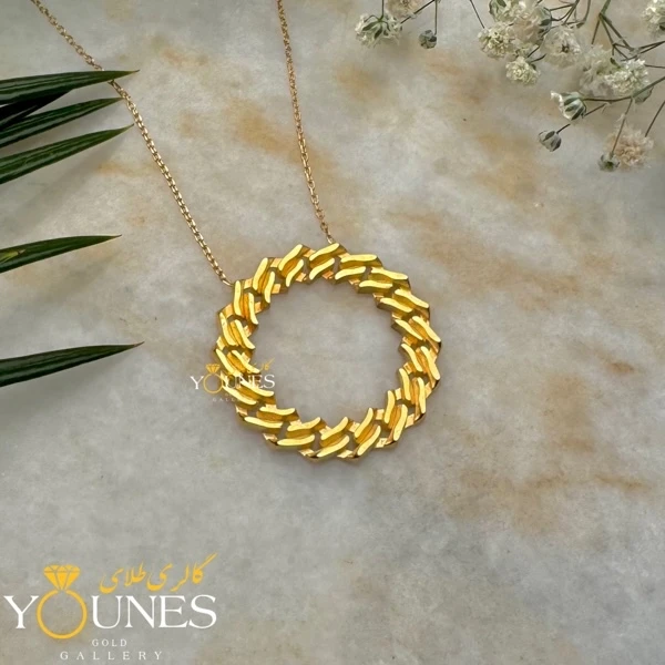 گردنبند تراش گرد طلا